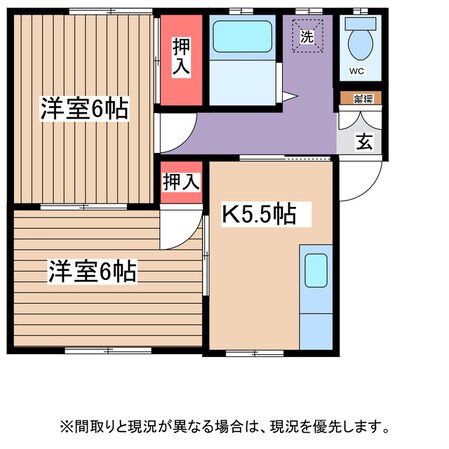 宮川コーポＤの物件間取画像